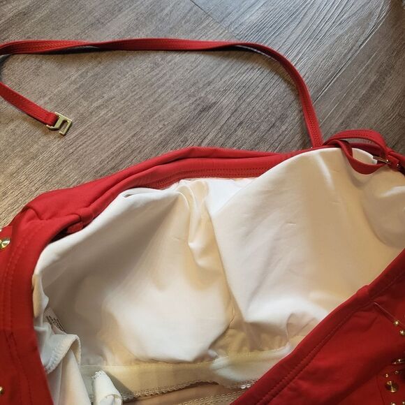 Michael Michael Kors Boho Studded Bandini Swim Top and bottom -CHILLI-Small - Picture 7 of 7